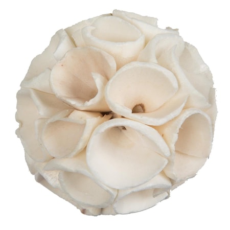 Dare2Decor 2.4 in. Sola Crape Ball Artificial Flowers, Natural - 50 Piece per Pack DA3269673